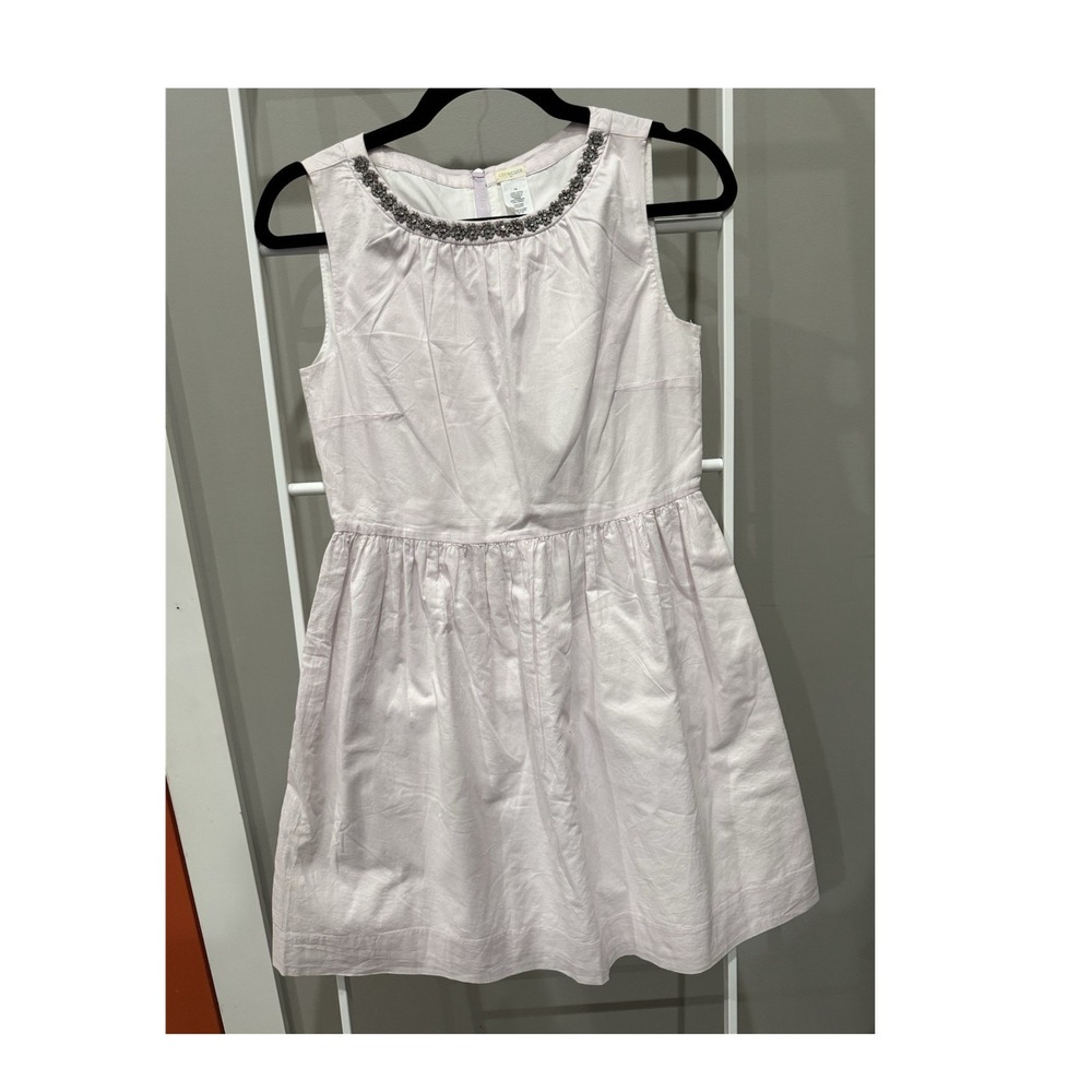 Crewcuts J Crew Lavender Fit & Flare Sleeveless Rhinestone 100% Cotton Dress 14